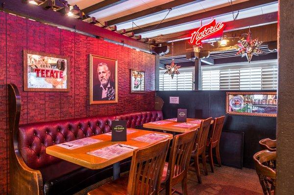 Interior Booths in Bar Area