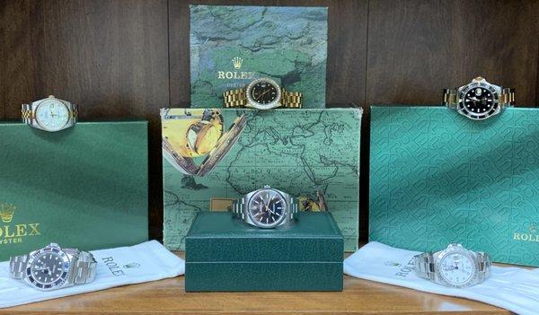 In stock Rolex watches! We buy sell and loan, always authentic and verified.