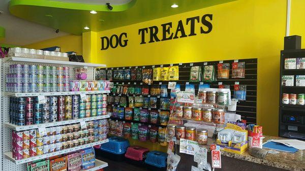 Dog treat wall. We have the right treat for your pup!