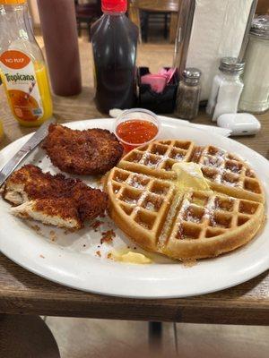 Chicken and waffles