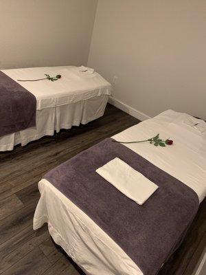 Couples massage room