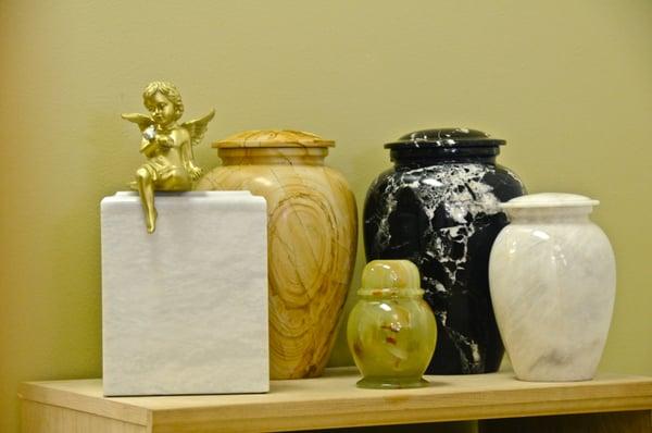 natural stone onyx & marble cremation urns in stock