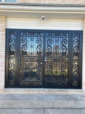 We do double security storm doors with sidelites for added beauty and protection. Here is a recent install