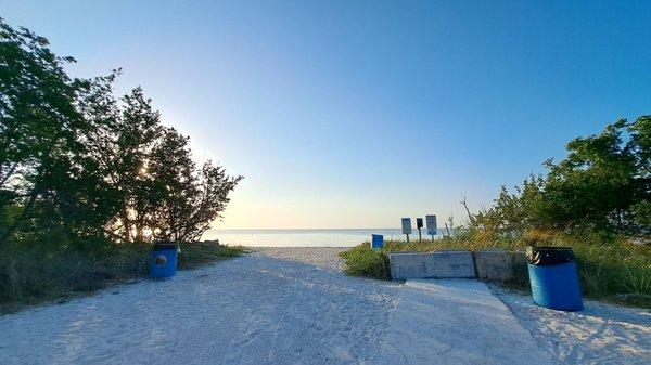 The actual beach view from Coco Plum Beach entrance