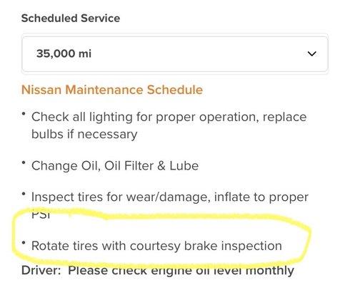 The maintenance schedule they were suppose to complete