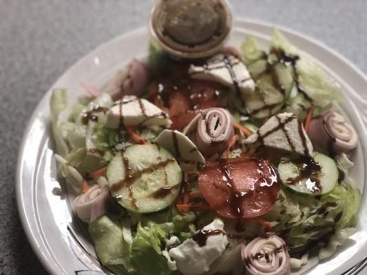 House style salad with house balsamic