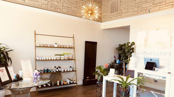 Front entry foyer at Ayutherapy Ayurveda Wellness Center