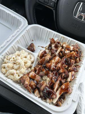 Chicken Bento with brown rice and mac salad