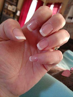 Tried powder French Manicure. Loving it!!!