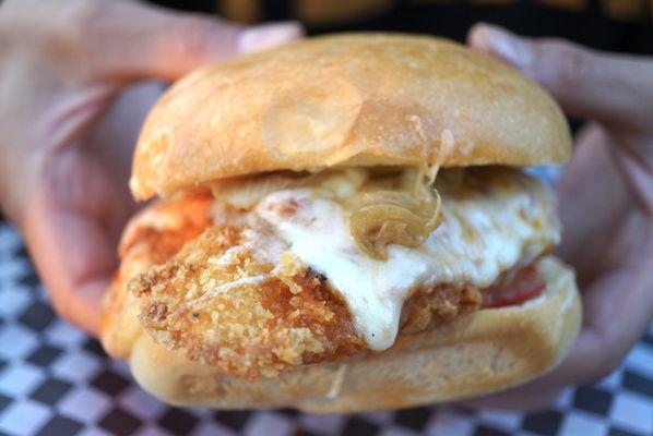 Chicken Parm sandwich. @coreyd123 on insta