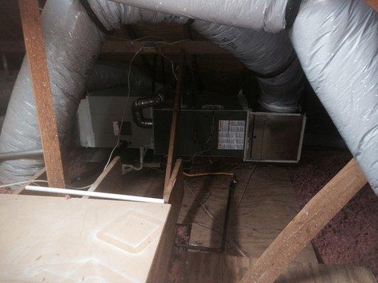 We also installed an evaporator coil as part of the new Trane system.