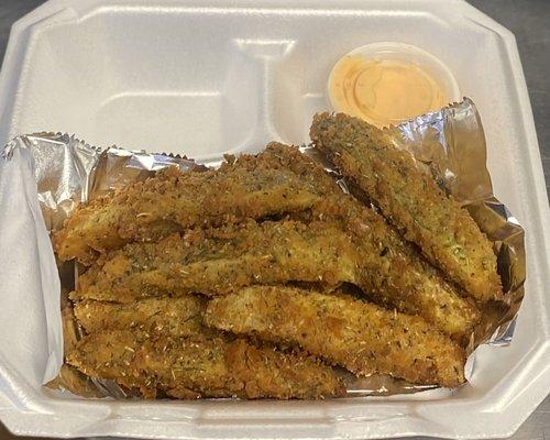 Vegan fried pickles-Yummy,Crunchy,and Satisfying!