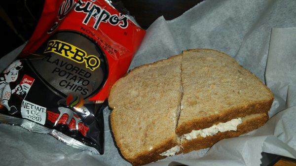 Grippos and best chicken salad sandwich ever