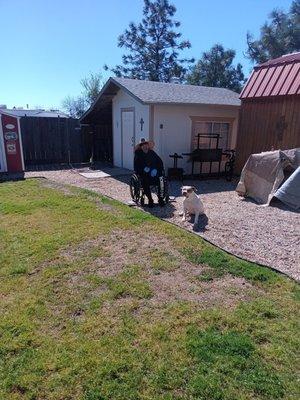 waiting for his favorite driver Shane! You guys have many amazing drivers Mike is also a favorite! P.s the dog loves them equally.