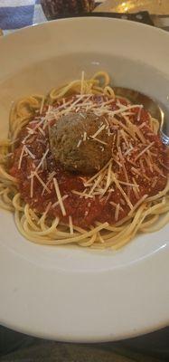 $14 lunch spaghetti and meatball. It's a hard pass for me.