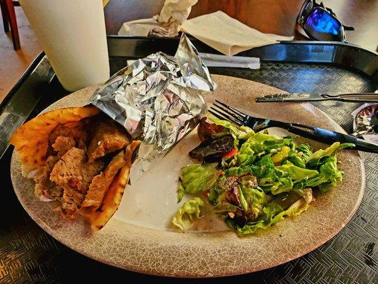 Gyro and a Greek Salad.