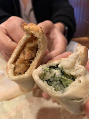 Chicken and spinach and cheese empanadas