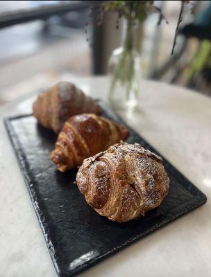 Fresh-baked croissants