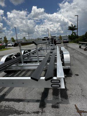 Welded Catamaran Trailer for a SeaHunter 41'CTS