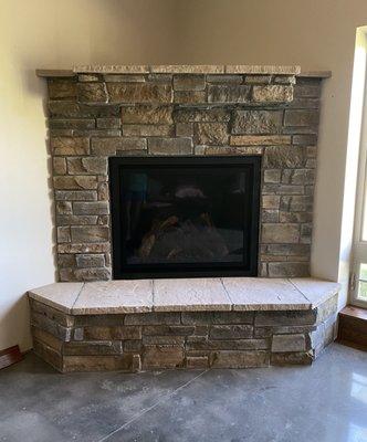 Fireplace Stone & Patio