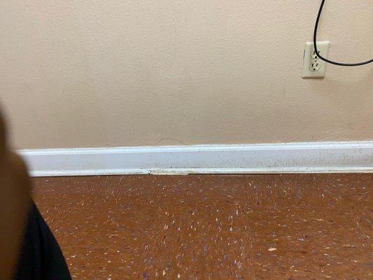 Baseboards need cleaning