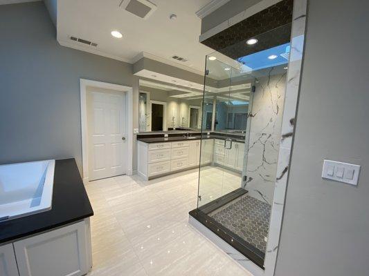 Full master bath remodel Clubhill St in prestigious Bent Tree Country club.