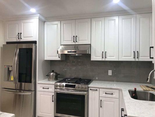 Kitchen recently finished. Call 917-704-4085 to see how we can help with your dreamed kitchen and within your budget!