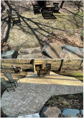 Patio revival!  Our pressure washing service made this space shine. Get a free estimate today!  #PatioCleaning