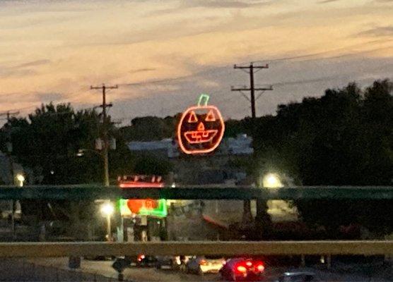 Modelos has a giant pumpkin on top!