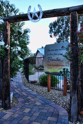 Entrance to pool area.