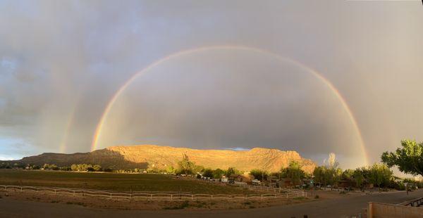 Rainbow over east mountain