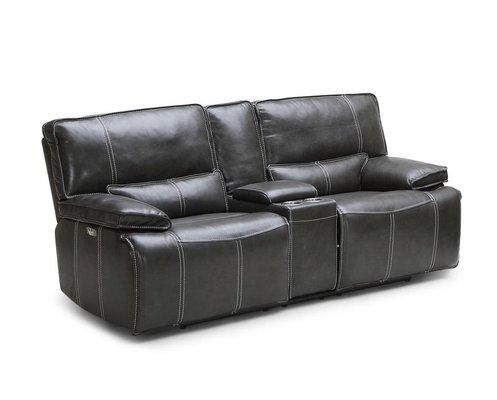 The leather reclining loveseat we purchased.