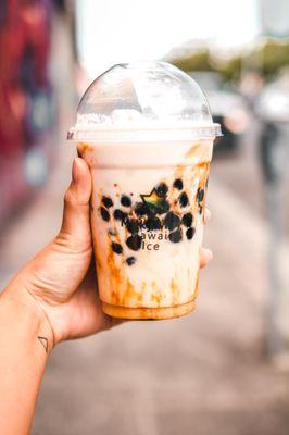 medium amber boba golden milk $5.50 - brown sugar milk with snow ice