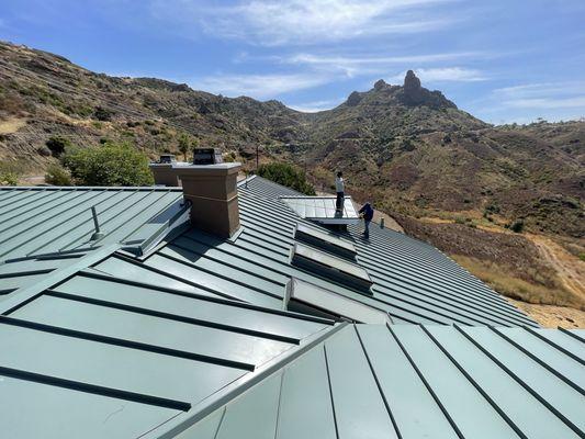 Title 24 Metal Standing seam roof installation