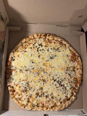 Large beef pizza