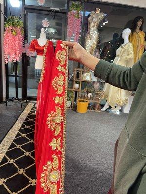 Red Saree