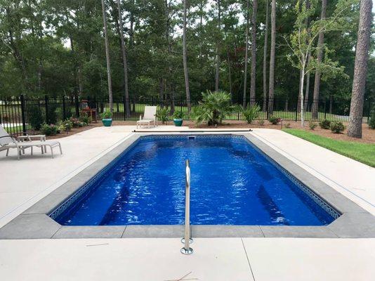 Concrete pool build in Leland, NC.