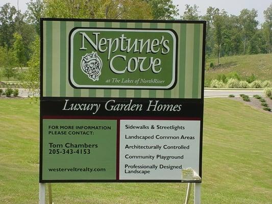 Subdivision development sign