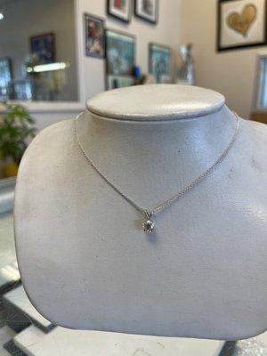 Our order exceeded expectations
 
 14kt white gold diamond drop down necklace .76 VVS1 F color GIA\