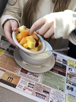 Fruit and Greek yogurt