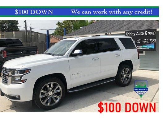 100 DOWN Hi, My name is Lucy! My phone is 2816767353. 2016 Chevrolet TAHOE LTZ