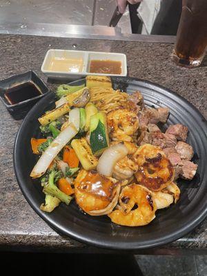 Hibachi Filet Mignon and Shrimp Dinner Combo