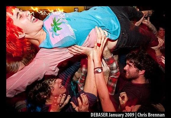 Crowd Surfing at Debaser 90's night, 01/03/09