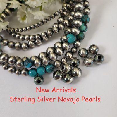 Navajo Pearls are sterling silver beads traditionally made by Navajo (Diné) silversmiths.