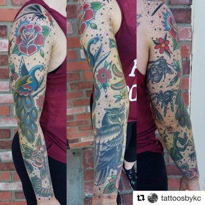 Finished sleeve.