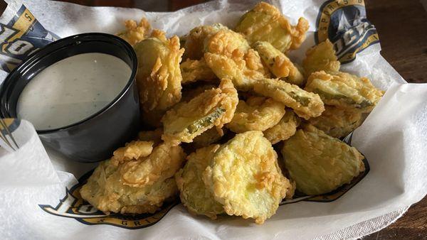 Fried Pickles. Very tasty. Had a unique flavor