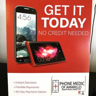 We offer financing on all devices including phones and tablets!