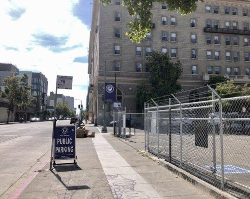 Newer Douglas Parking lot complete with fencing directly next to dental office.  AC Tranist Line 14 also has a stop right outside!