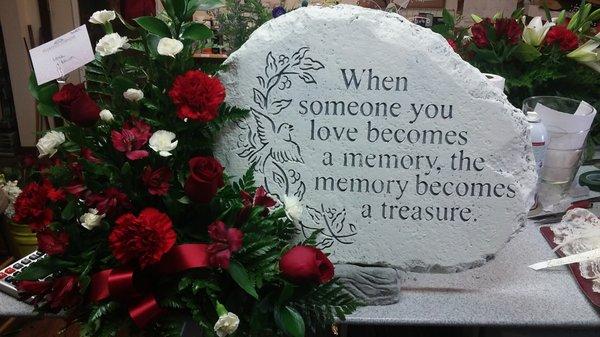 Large garden stones for memorials