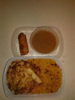 Chicken Egg Foo Young combo.